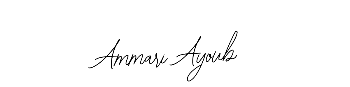 Design your own signature with our free online signature maker. With this signature software, you can create a handwritten (Bearetta-2O07w) signature for name Ammari Ayoub. Ammari Ayoub signature style 12 images and pictures png