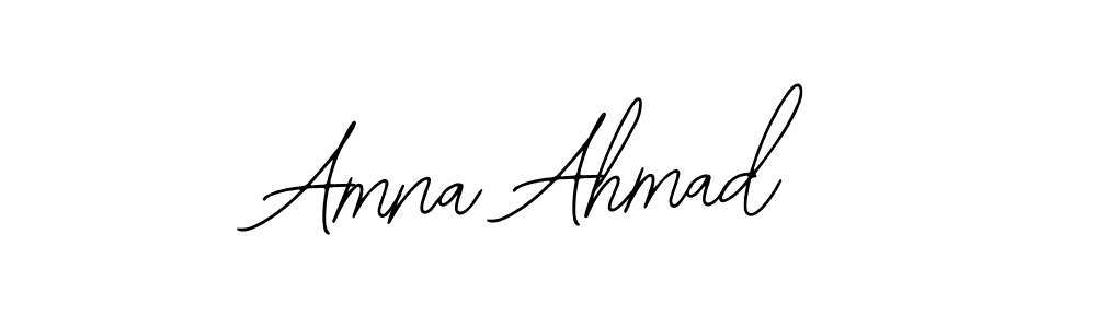 How to make Amna Ahmad signature? Bearetta-2O07w is a professional autograph style. Create handwritten signature for Amna Ahmad name. Amna Ahmad signature style 12 images and pictures png