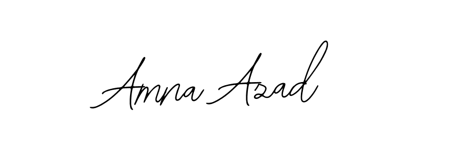 You should practise on your own different ways (Bearetta-2O07w) to write your name (Amna Azad) in signature. don't let someone else do it for you. Amna Azad signature style 12 images and pictures png