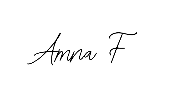 The best way (Bearetta-2O07w) to make a short signature is to pick only two or three words in your name. The name Amna F include a total of six letters. For converting this name. Amna F signature style 12 images and pictures png