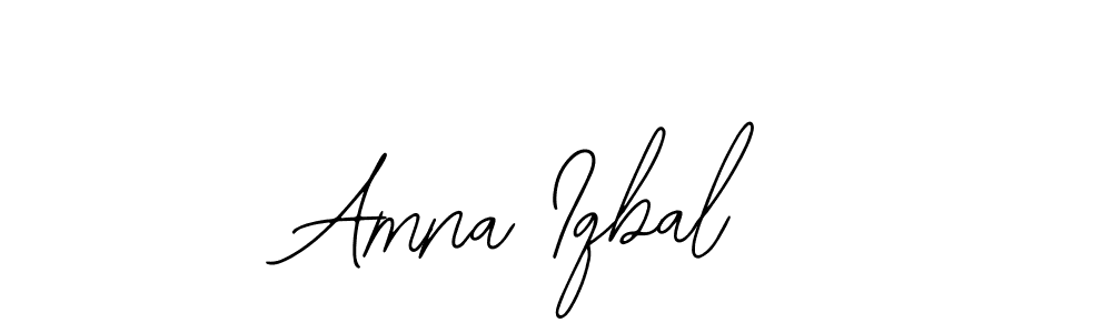 if you are searching for the best signature style for your name Amna Iqbal. so please give up your signature search. here we have designed multiple signature styles  using Bearetta-2O07w. Amna Iqbal signature style 12 images and pictures png