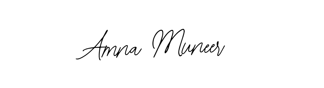 Bearetta-2O07w is a professional signature style that is perfect for those who want to add a touch of class to their signature. It is also a great choice for those who want to make their signature more unique. Get Amna Muneer name to fancy signature for free. Amna Muneer signature style 12 images and pictures png
