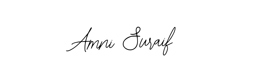 How to make Amni Suraif name signature. Use Bearetta-2O07w style for creating short signs online. This is the latest handwritten sign. Amni Suraif signature style 12 images and pictures png