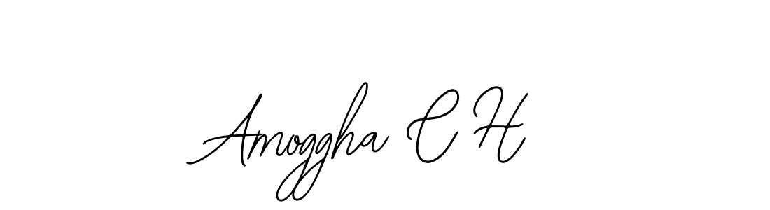 You should practise on your own different ways (Bearetta-2O07w) to write your name (Amoggha C H) in signature. don't let someone else do it for you. Amoggha C H signature style 12 images and pictures png