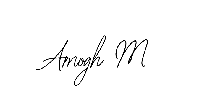 if you are searching for the best signature style for your name Amogh M. so please give up your signature search. here we have designed multiple signature styles  using Bearetta-2O07w. Amogh M signature style 12 images and pictures png