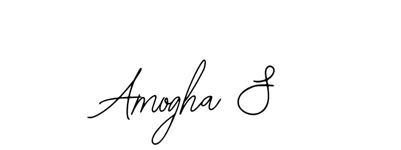 Design your own signature with our free online signature maker. With this signature software, you can create a handwritten (Bearetta-2O07w) signature for name Amogha S. Amogha S signature style 12 images and pictures png