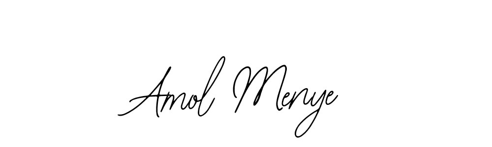 Use a signature maker to create a handwritten signature online. With this signature software, you can design (Bearetta-2O07w) your own signature for name Amol Menye. Amol Menye signature style 12 images and pictures png