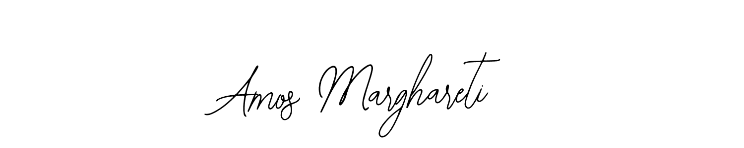 How to make Amos Marghareti name signature. Use Bearetta-2O07w style for creating short signs online. This is the latest handwritten sign. Amos Marghareti signature style 12 images and pictures png