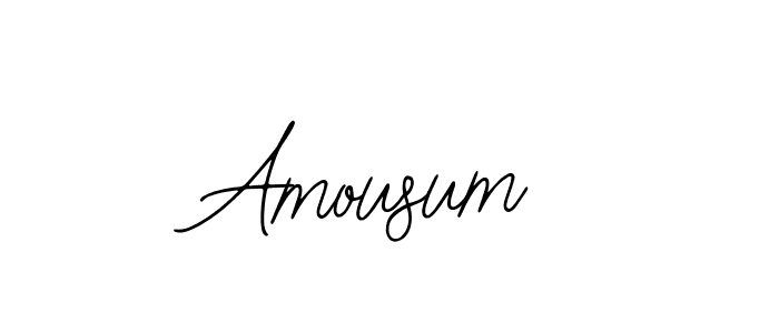 How to make Amousum signature? Bearetta-2O07w is a professional autograph style. Create handwritten signature for Amousum name. Amousum signature style 12 images and pictures png