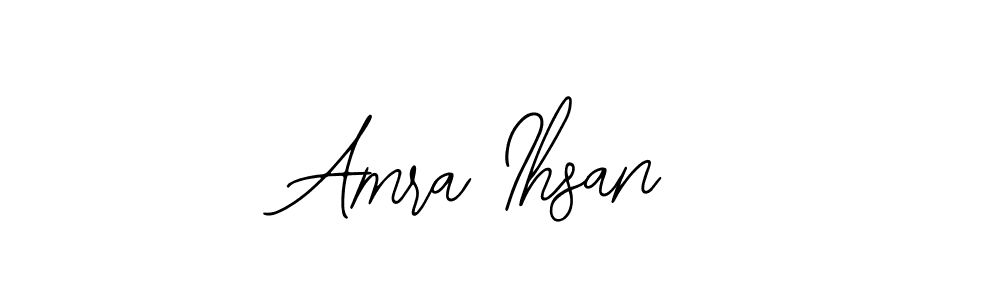 Use a signature maker to create a handwritten signature online. With this signature software, you can design (Bearetta-2O07w) your own signature for name Amra Ihsan. Amra Ihsan signature style 12 images and pictures png
