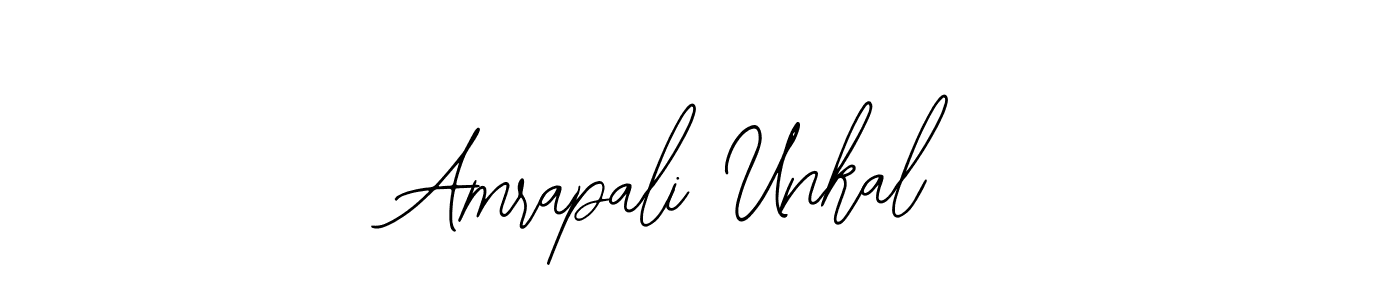 You should practise on your own different ways (Bearetta-2O07w) to write your name (Amrapali Unkal) in signature. don't let someone else do it for you. Amrapali Unkal signature style 12 images and pictures png