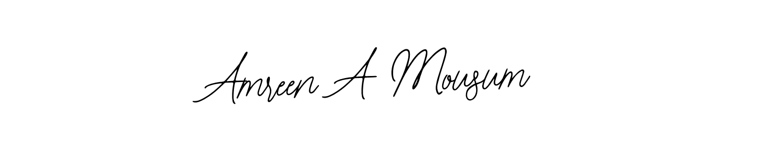 This is the best signature style for the Amreen A Mousum name. Also you like these signature font (Bearetta-2O07w). Mix name signature. Amreen A Mousum signature style 12 images and pictures png