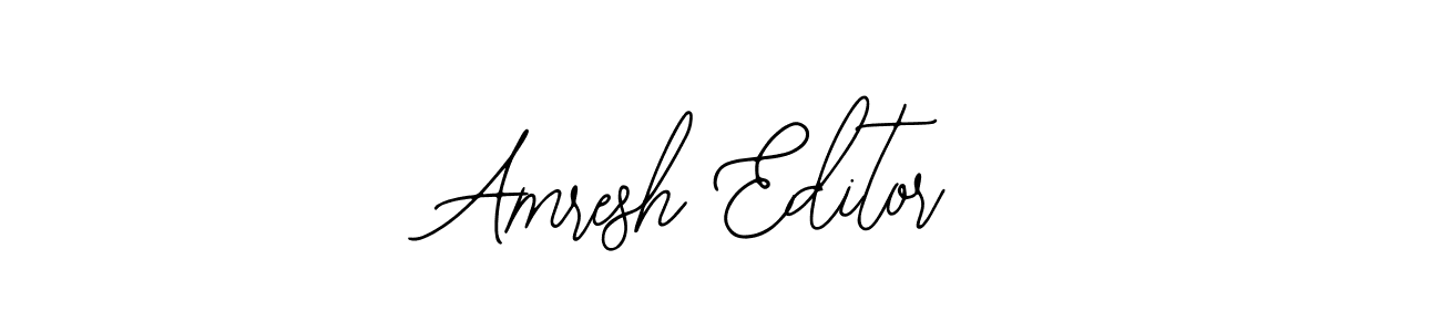 How to make Amresh Editor name signature. Use Bearetta-2O07w style for creating short signs online. This is the latest handwritten sign. Amresh Editor signature style 12 images and pictures png