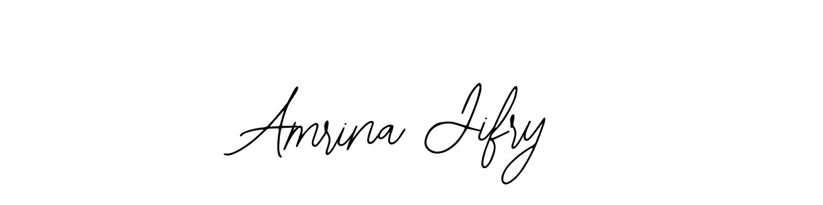 if you are searching for the best signature style for your name Amrina Jifry. so please give up your signature search. here we have designed multiple signature styles  using Bearetta-2O07w. Amrina Jifry signature style 12 images and pictures png