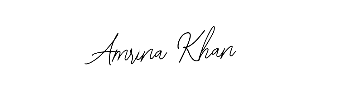 You should practise on your own different ways (Bearetta-2O07w) to write your name (Amrina Khan) in signature. don't let someone else do it for you. Amrina Khan signature style 12 images and pictures png