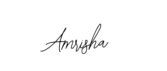 Design your own signature with our free online signature maker. With this signature software, you can create a handwritten (Bearetta-2O07w) signature for name Amrisha. Amrisha signature style 12 images and pictures png