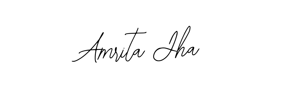 How to make Amrita Jha name signature. Use Bearetta-2O07w style for creating short signs online. This is the latest handwritten sign. Amrita Jha signature style 12 images and pictures png