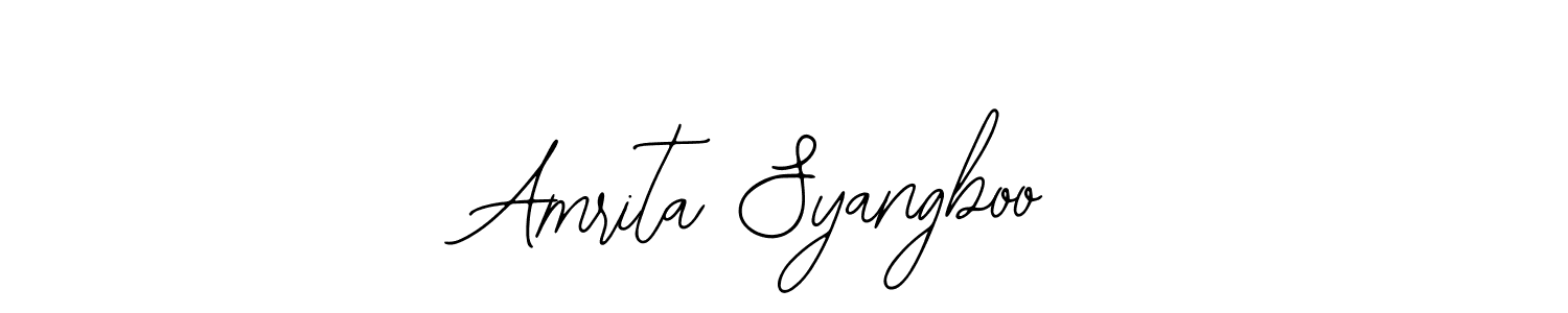 How to make Amrita Syangboo signature? Bearetta-2O07w is a professional autograph style. Create handwritten signature for Amrita Syangboo name. Amrita Syangboo signature style 12 images and pictures png