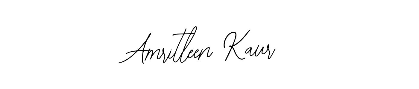 How to make Amritleen Kaur name signature. Use Bearetta-2O07w style for creating short signs online. This is the latest handwritten sign. Amritleen Kaur signature style 12 images and pictures png