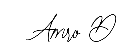 Discover the perfect balance of readability and style for Amro D with Bearetta-2O07w font. Create your dream signature today. Amro D signature style 12 images and pictures png