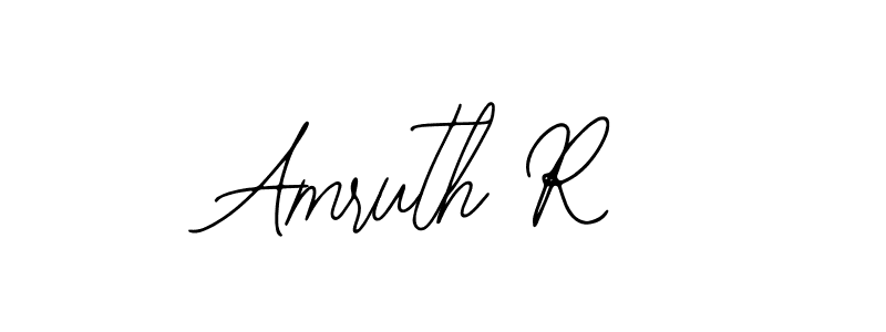 How to make Amruth R name signature. Use Bearetta-2O07w style for creating short signs online. This is the latest handwritten sign. Amruth R signature style 12 images and pictures png