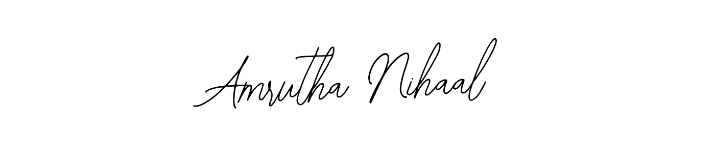 Also we have Amrutha Nihaal name is the best signature style. Create professional handwritten signature collection using Bearetta-2O07w autograph style. Amrutha Nihaal signature style 12 images and pictures png