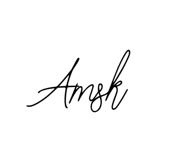 Amsk stylish signature style. Best Handwritten Sign (Bearetta-2O07w) for my name. Handwritten Signature Collection Ideas for my name Amsk. Amsk signature style 12 images and pictures png