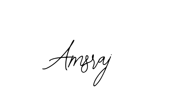 How to make Amsraj name signature. Use Bearetta-2O07w style for creating short signs online. This is the latest handwritten sign. Amsraj signature style 12 images and pictures png