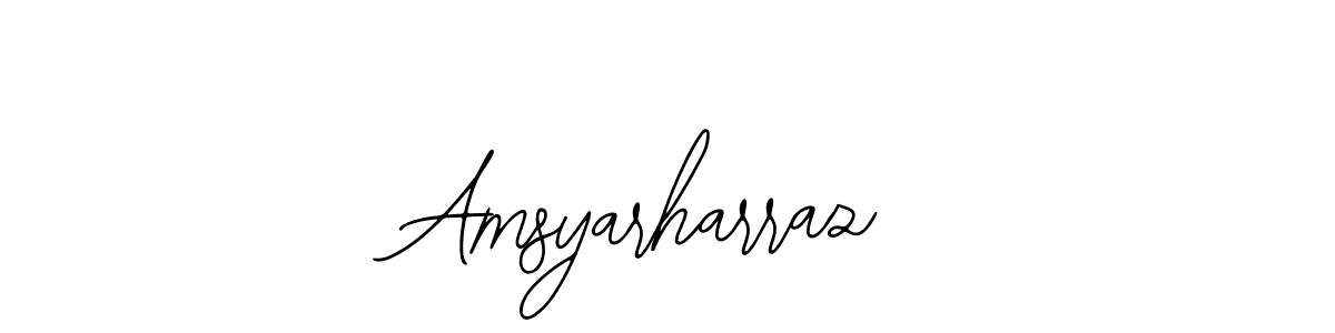 How to make Amsyarharraz name signature. Use Bearetta-2O07w style for creating short signs online. This is the latest handwritten sign. Amsyarharraz signature style 12 images and pictures png