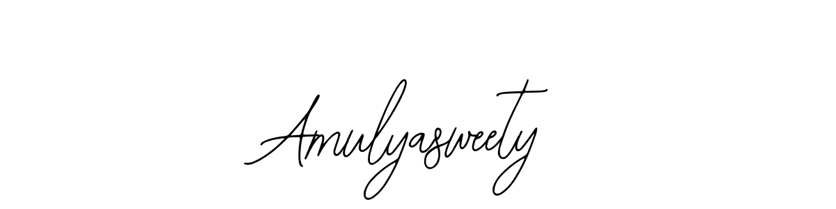 Bearetta-2O07w is a professional signature style that is perfect for those who want to add a touch of class to their signature. It is also a great choice for those who want to make their signature more unique. Get Amulyasweety name to fancy signature for free. Amulyasweety signature style 12 images and pictures png