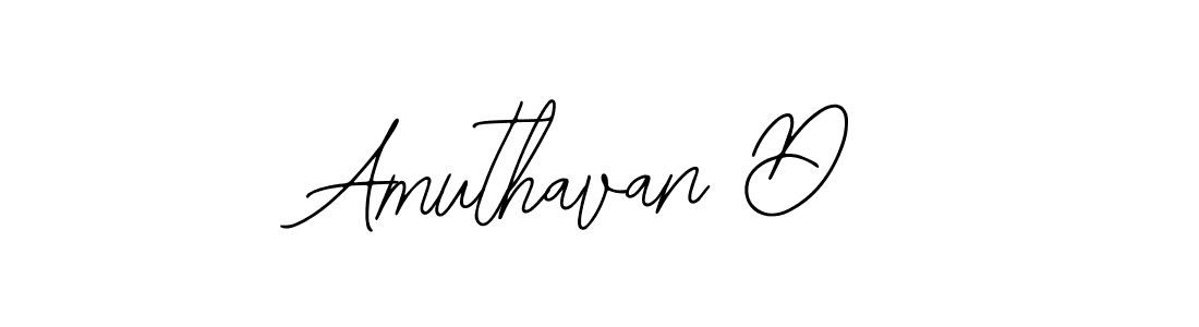 How to make Amuthavan D name signature. Use Bearetta-2O07w style for creating short signs online. This is the latest handwritten sign. Amuthavan D signature style 12 images and pictures png