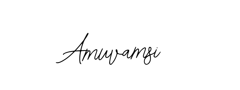 You should practise on your own different ways (Bearetta-2O07w) to write your name (Amuvamsi) in signature. don't let someone else do it for you. Amuvamsi signature style 12 images and pictures png