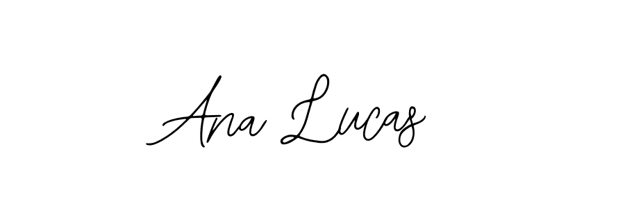 You should practise on your own different ways (Bearetta-2O07w) to write your name (Ana Lucas) in signature. don't let someone else do it for you. Ana Lucas signature style 12 images and pictures png