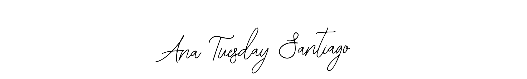 How to make Ana Tuesday Santiago name signature. Use Bearetta-2O07w style for creating short signs online. This is the latest handwritten sign. Ana Tuesday Santiago signature style 12 images and pictures png