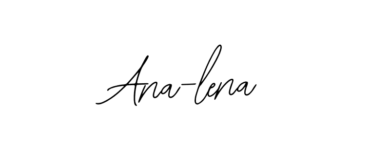 Use a signature maker to create a handwritten signature online. With this signature software, you can design (Bearetta-2O07w) your own signature for name Ana-lena. Ana-lena signature style 12 images and pictures png