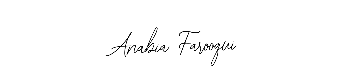 How to make Anabia Farooqui name signature. Use Bearetta-2O07w style for creating short signs online. This is the latest handwritten sign. Anabia Farooqui signature style 12 images and pictures png