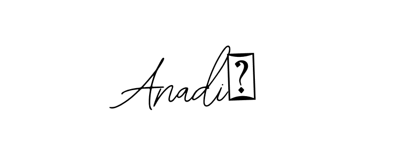 How to make Anadi♡ name signature. Use Bearetta-2O07w style for creating short signs online. This is the latest handwritten sign. Anadi♡ signature style 12 images and pictures png