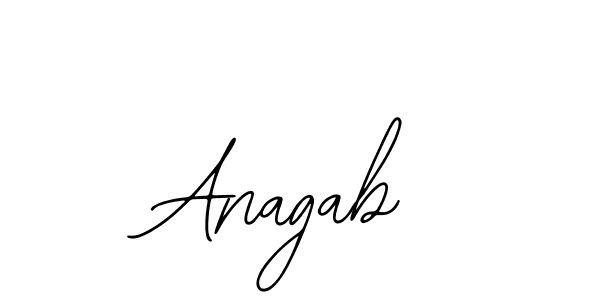 You should practise on your own different ways (Bearetta-2O07w) to write your name (Anagab) in signature. don't let someone else do it for you. Anagab signature style 12 images and pictures png