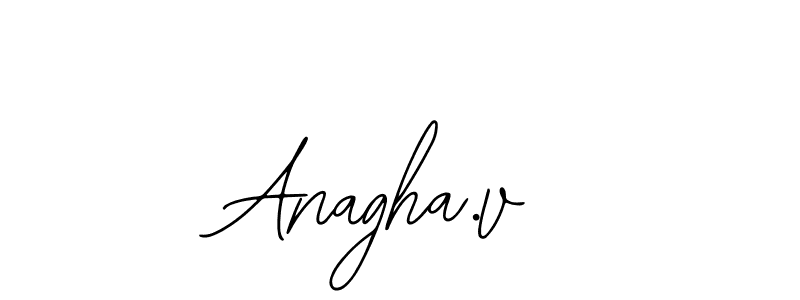 Use a signature maker to create a handwritten signature online. With this signature software, you can design (Bearetta-2O07w) your own signature for name Anagha.v. Anagha.v signature style 12 images and pictures png