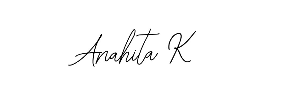 Make a short Anahita K signature style. Manage your documents anywhere anytime using Bearetta-2O07w. Create and add eSignatures, submit forms, share and send files easily. Anahita K signature style 12 images and pictures png