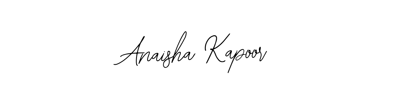 You should practise on your own different ways (Bearetta-2O07w) to write your name (Anaisha Kapoor) in signature. don't let someone else do it for you. Anaisha Kapoor signature style 12 images and pictures png