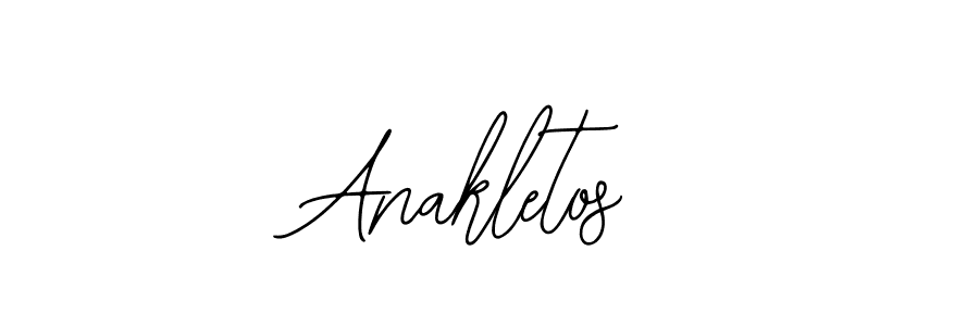 if you are searching for the best signature style for your name Anakletos. so please give up your signature search. here we have designed multiple signature styles  using Bearetta-2O07w. Anakletos signature style 12 images and pictures png