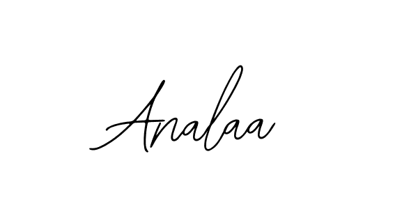 How to make Analaa name signature. Use Bearetta-2O07w style for creating short signs online. This is the latest handwritten sign. Analaa signature style 12 images and pictures png