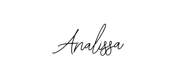 The best way (Bearetta-2O07w) to make a short signature is to pick only two or three words in your name. The name Analissa include a total of six letters. For converting this name. Analissa signature style 12 images and pictures png