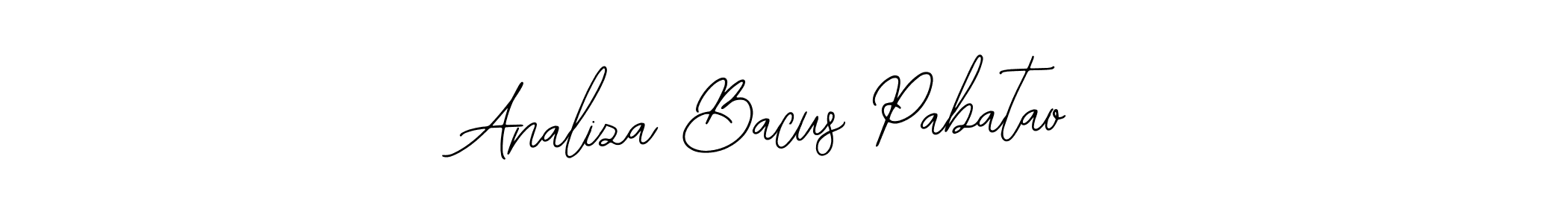 Analiza Bacus Pabatao stylish signature style. Best Handwritten Sign (Bearetta-2O07w) for my name. Handwritten Signature Collection Ideas for my name Analiza Bacus Pabatao. Analiza Bacus Pabatao signature style 12 images and pictures png