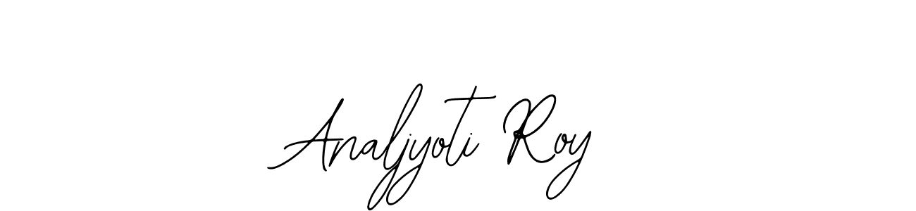 You should practise on your own different ways (Bearetta-2O07w) to write your name (Analjyoti Roy) in signature. don't let someone else do it for you. Analjyoti Roy signature style 12 images and pictures png