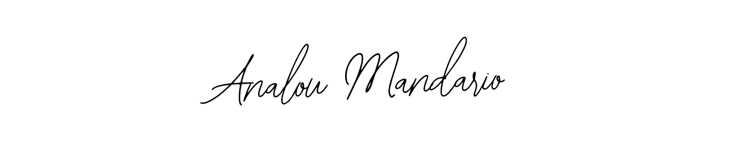 Bearetta-2O07w is a professional signature style that is perfect for those who want to add a touch of class to their signature. It is also a great choice for those who want to make their signature more unique. Get Analou Mandario name to fancy signature for free. Analou Mandario signature style 12 images and pictures png
