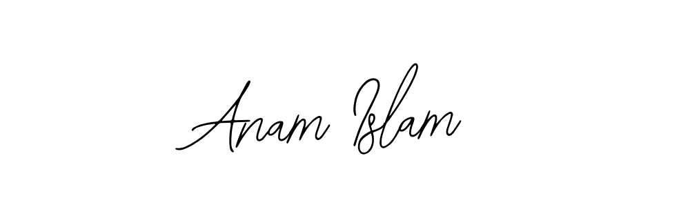 How to make Anam Islam name signature. Use Bearetta-2O07w style for creating short signs online. This is the latest handwritten sign. Anam Islam signature style 12 images and pictures png