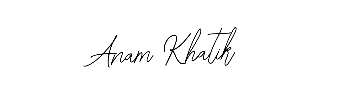 Also You can easily find your signature by using the search form. We will create Anam Khatik name handwritten signature images for you free of cost using Bearetta-2O07w sign style. Anam Khatik signature style 12 images and pictures png