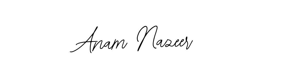 The best way (Bearetta-2O07w) to make a short signature is to pick only two or three words in your name. The name Anam Nazeer include a total of six letters. For converting this name. Anam Nazeer signature style 12 images and pictures png
